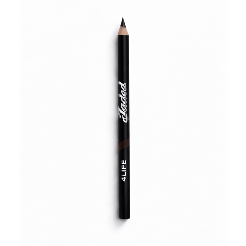 dark brown lip liner pencil with '4LIFEd' branding on a white background