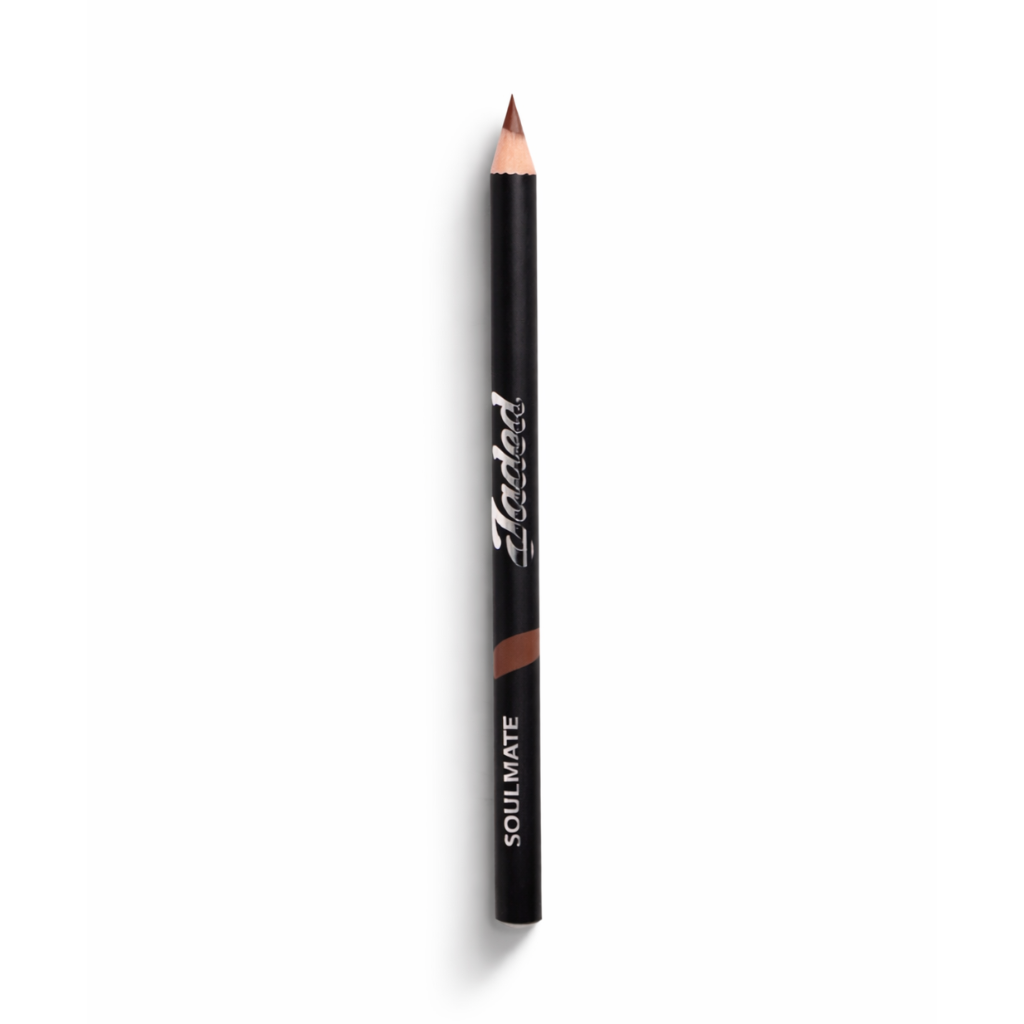 soft brown lip liner pencil on a white background